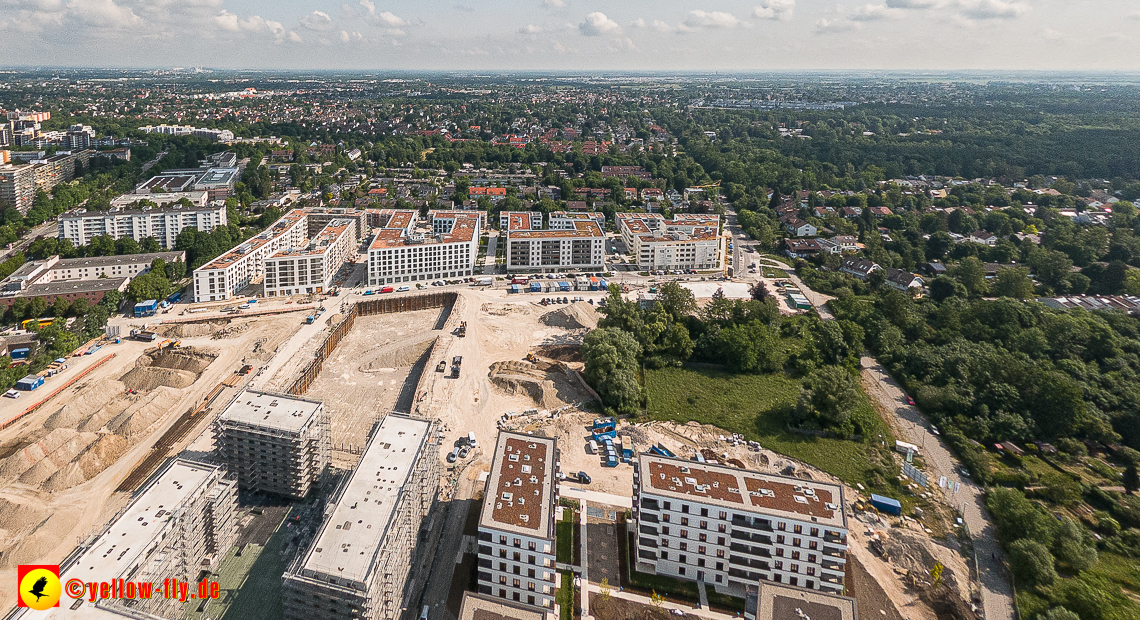 07.06.2023 - Aktuelle Luftbilder aus dem Alexisquartier und Pandion Verde in Neuperlach in München